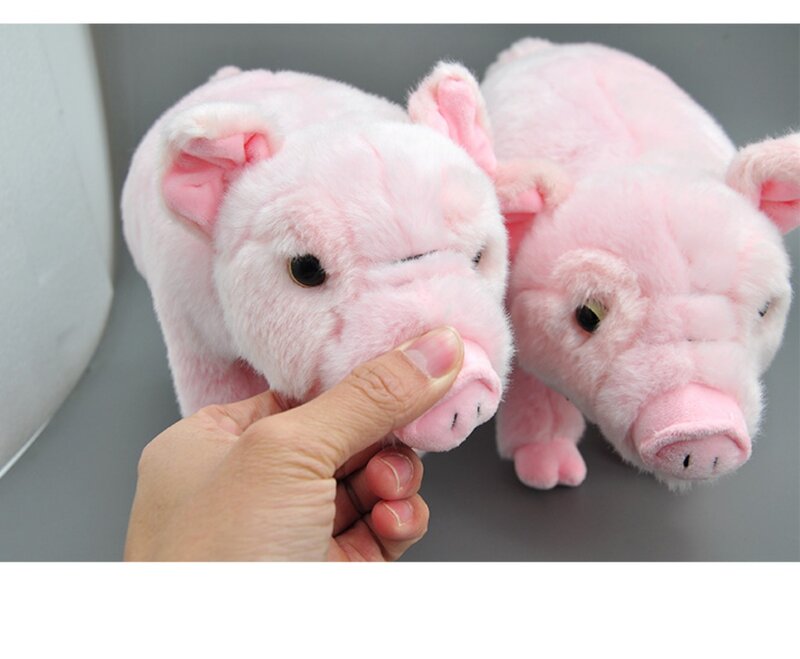 35cm High Fidelity Simulated Sleeping Pink Pig Plush Toy Piggy Real Life Stuffed Animal Plush Toy Soft Doll Kawai Toy Gifts