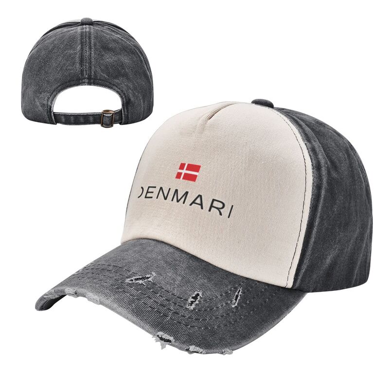 Gorra de béisbol con bandera de Dinamarca para hombre y mujer, sombrero duro de Anime, sombrero de té