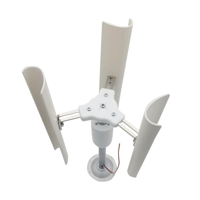 Vertical Axis Wind Turbine Model Three-phase Permanent Magnet Generator Windmill Toy Night Light Making DIY Display
