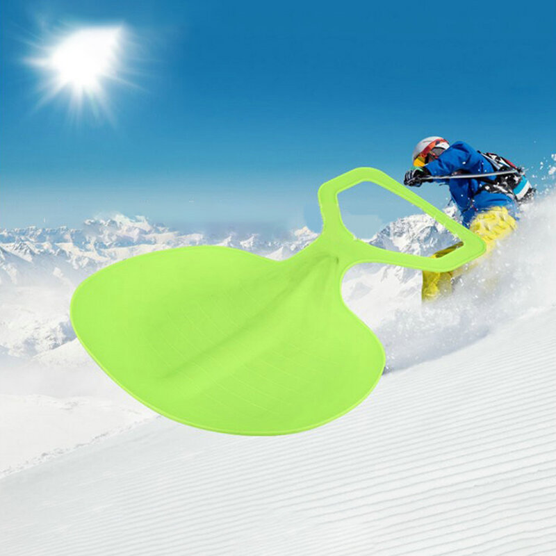 Детский сноуборд, зеленая отличная детская игрушка, прочная конструкция, долговечная детская утолщенная Лыжная доска для саней