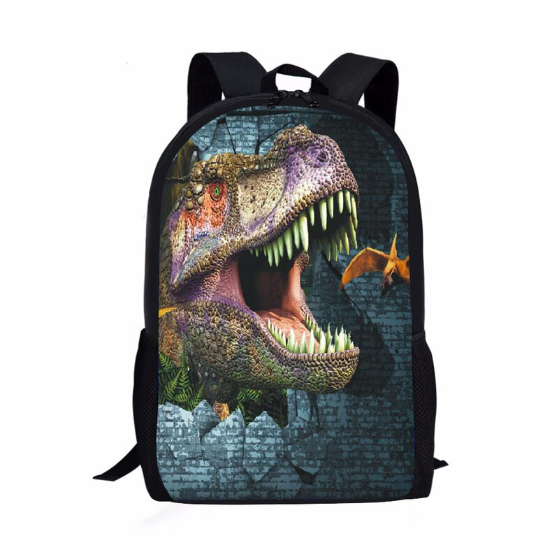 กระเป๋านักเรียนพิมพ์ลายไดโนเสาร์3D น่ารักสำหรับเด็กกระเป๋าเป้สะพายหลังเด็กสำหรับเด็กหญิงเด็กชายนักเรียนกระเป๋านักเรียนกระเป๋าเป้ความจุขนาดใหญ่