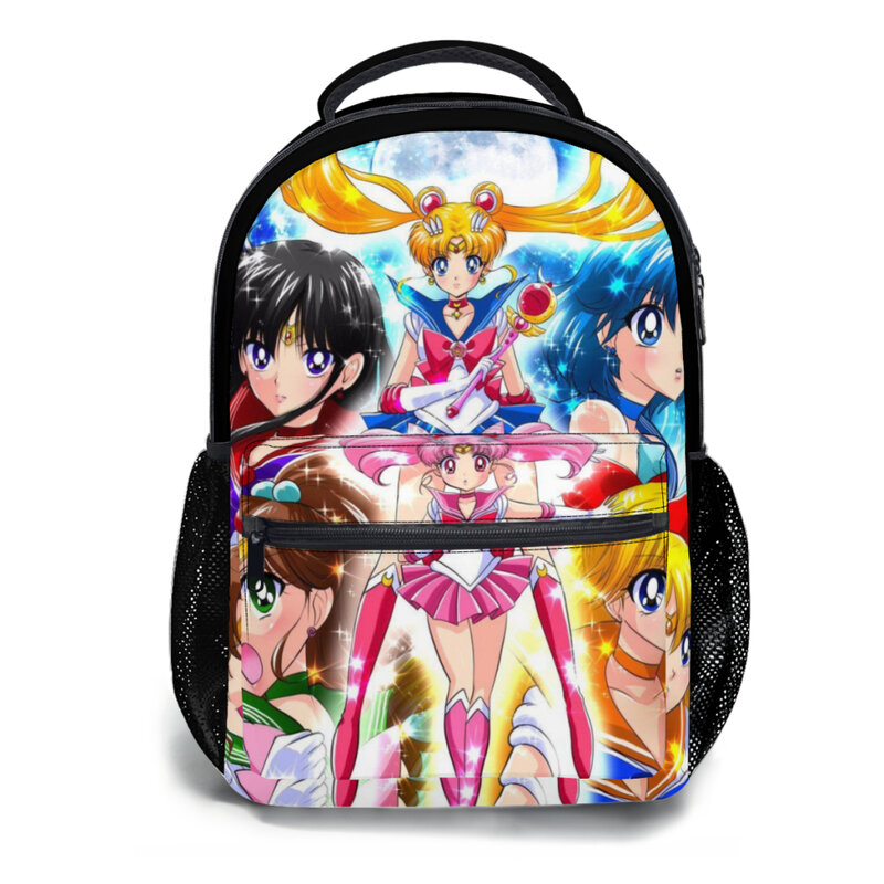 Tas punggung anak-anak, tas sekolah motif lucu Anime Sailor Moon Kawaii kamar tidur Backpack, ransel ringan