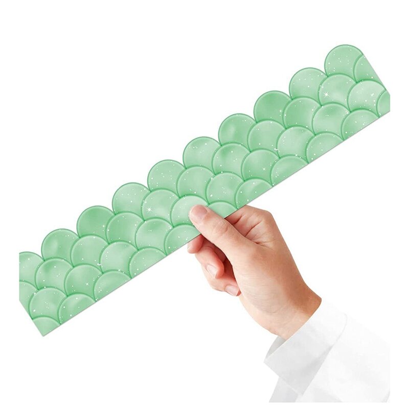 3x20M Ombre zielone przegrzebki tablica ogłoszeń graniczy z tęczowymi prostymi granicami w klasie lub w szkole domowej