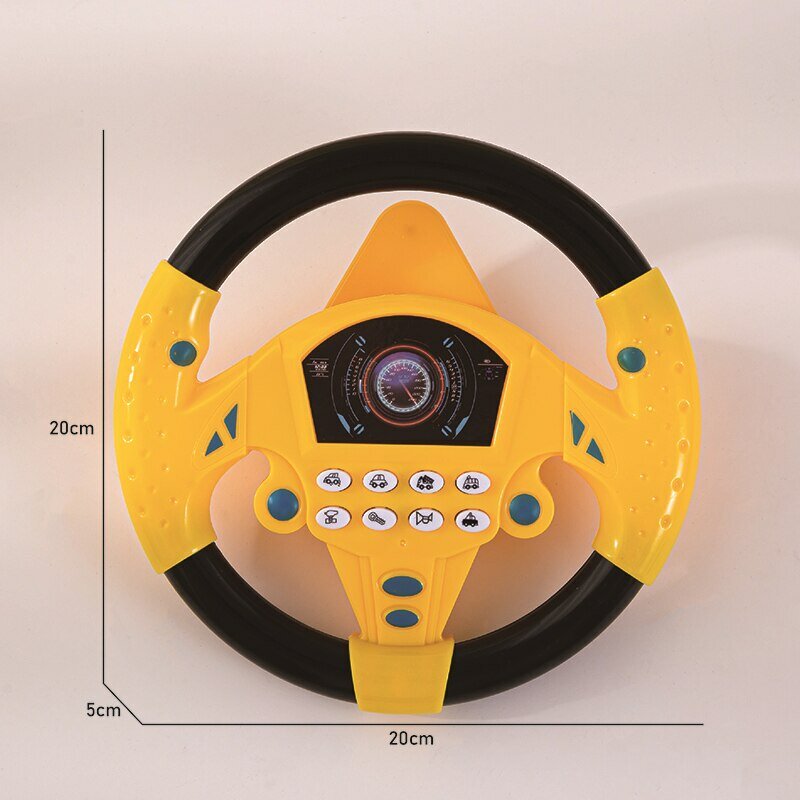 Symulacja jazdy samochodem drugi pilot kierownica eletryczne zabawki dla dzieci z dźwiękiem wózek edukacyjny muzyczne do jazdy zabawkami wokalnymi