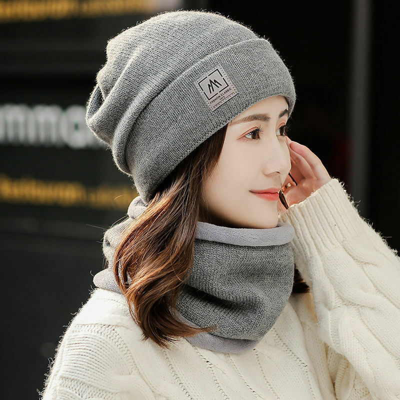 Chapeau tricoté à poils pour femme, Protection des oreilles, en laine, chaud, épais, équitation en plein air, coupe-vent, pull-over