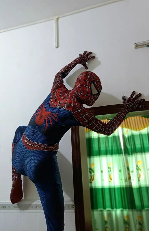Kostum Cosplay Raimi Spiderman Klasik Halloween Gambar 3D Pakaian Zentai Dewasa Anak-anak Bodysuit Pesta Jumpsuit Spiderman