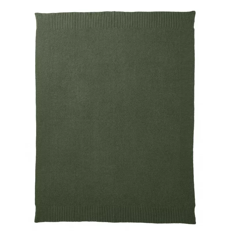 Better Homes & Gardens Solid Knit Throw, Deep Green, 50" x 60"