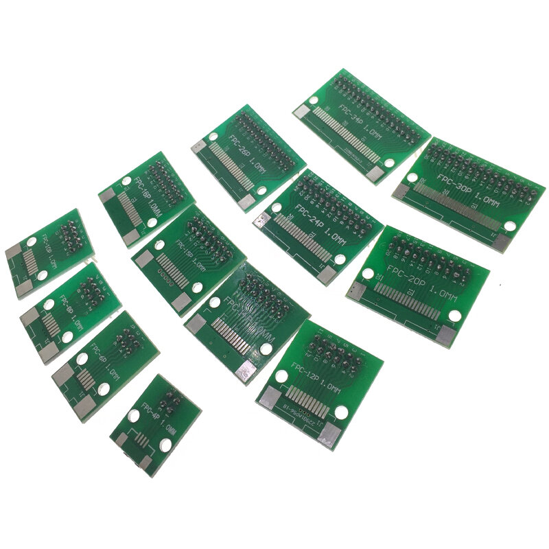 1Pcs FPC/FFC Flexible Kabel Adapter Board doppelseitige 0,5mm Zu Gerade 2,54 mm6P/8P/10P/12P/14P/15P/20P/24P/26P/30P/40P/60P/80P
