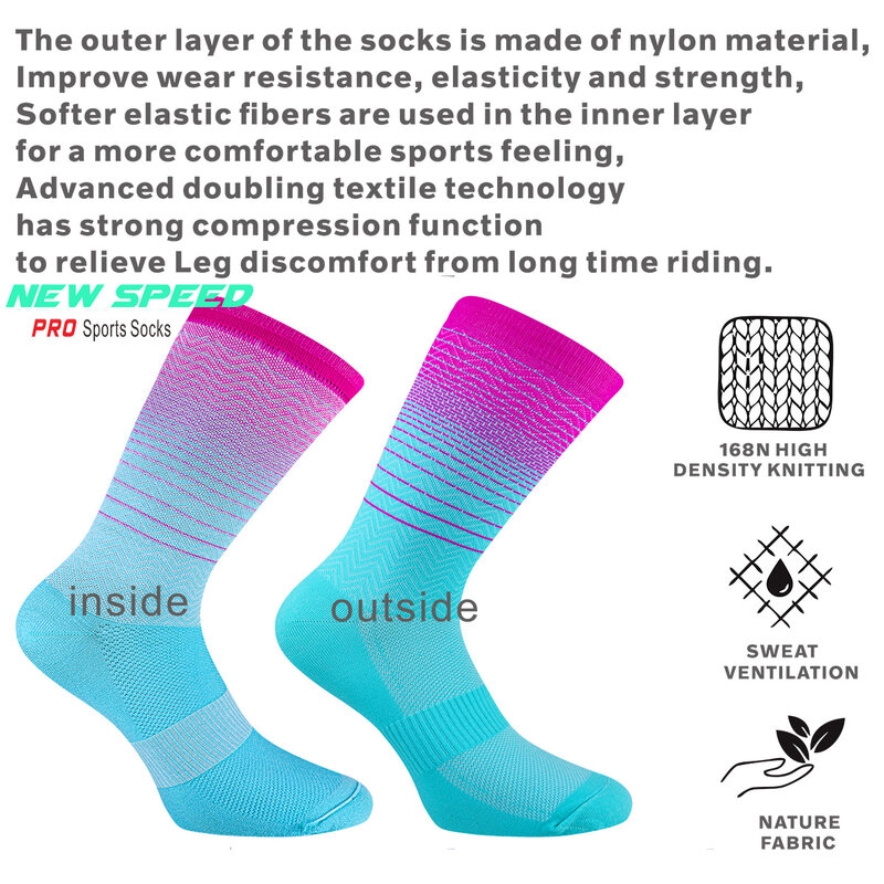 Socken Qualität profession elle Männer Socken hohe Frauen MTB Radsport Sport Rennrad Socken Knies trümpfe