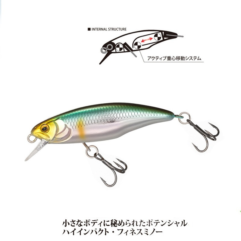 Japão Modelo Quente Afundando Iscas de Pesca Minnow, Isca Dura Profissional, Jerkbait, Bass Pike, Carkbait Wobblers, Swimbait, 52mm, 4.5g