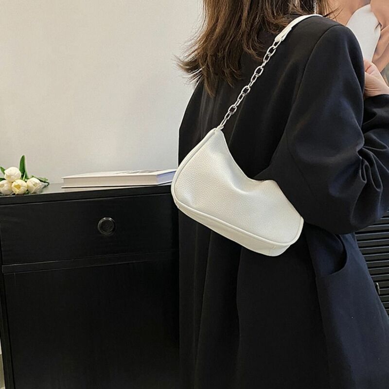 Hochleistungs-Einkaufstaschen Mode Pu Leder einfarbig Achsel Handtasche Cross body Single Shoulder Bag Girl