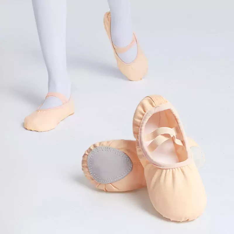 Балетки женские парусиновые, танцевальные Тапочки с раздельной подошвой, обувь для гимнастики и йоги, обувь для танцев, балерины для детей и взрослых