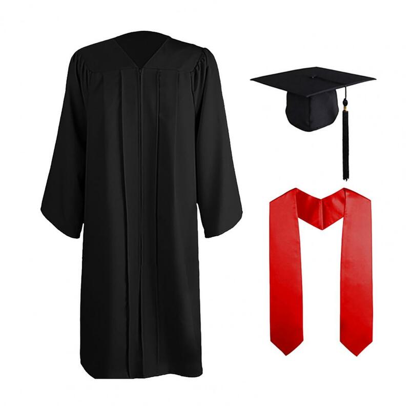 Academic Gown Hat Set Adult Graduation Gown Cap Set for Unisex School Uniform Cosplay Bachelor Costume College for Men