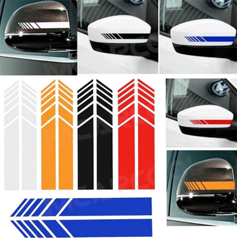 2 Buah Stiker Mobil Kaca Spion Mobil Sisi Decal Garis Stiker Trim Bodi Kendaraan Dekorasi Eksterior Aksesori Mobil Tubuh