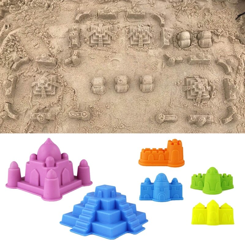 Детский пляжный замок, строительные игрушки для детей, зеркальная форма с песком, детский подарок на день рождения для творческого воображения, Прямая поставка