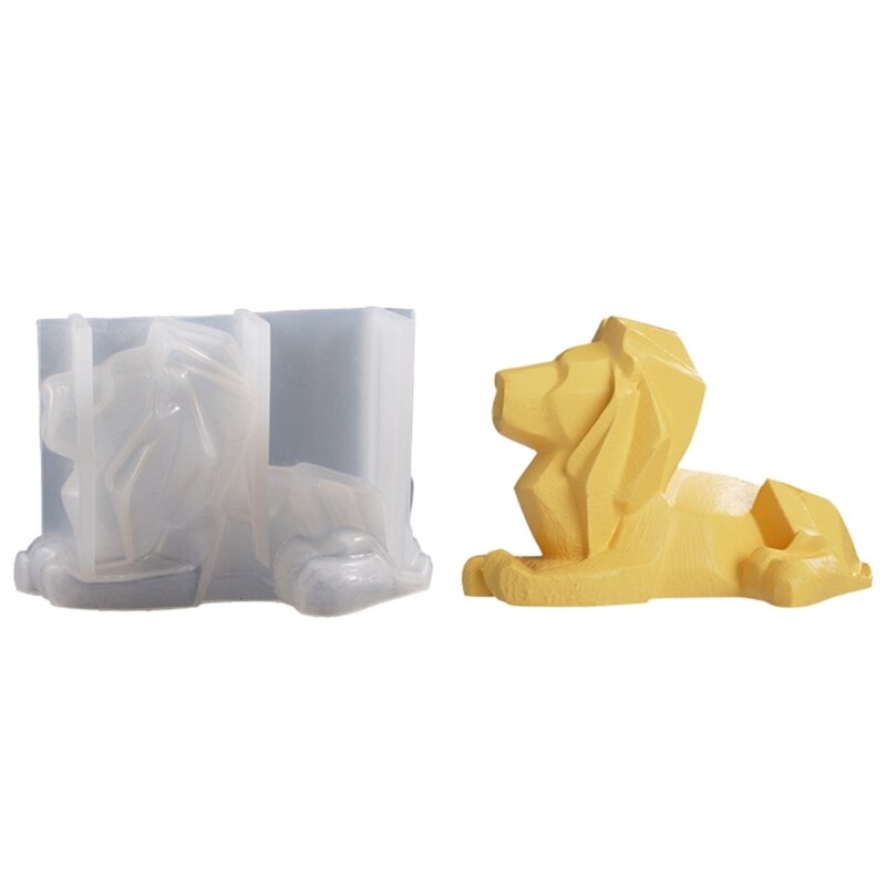 Форма для изготовления свечей льва, 3D-форма для эпоксидной смолы для животных для литья украшений