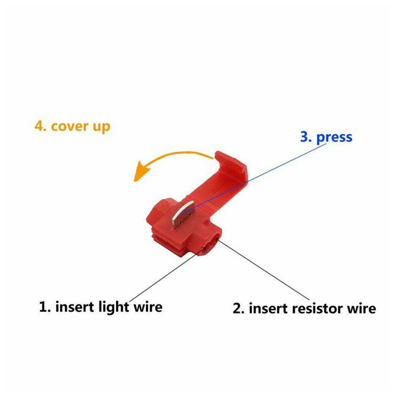 Resistencia de carga de balasto con indicador LED, 4 piezas, relé de velocidad de Flash, bombillas de señal de giro, 50W, 6 ohm