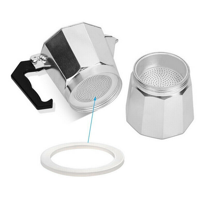 1 - 12 Cup Pengganti Gasket Seal untuk Kopi Espresso Moka Kompor Pot Atas Silikon Karet Perlengkapan Dapur Suku Cadang