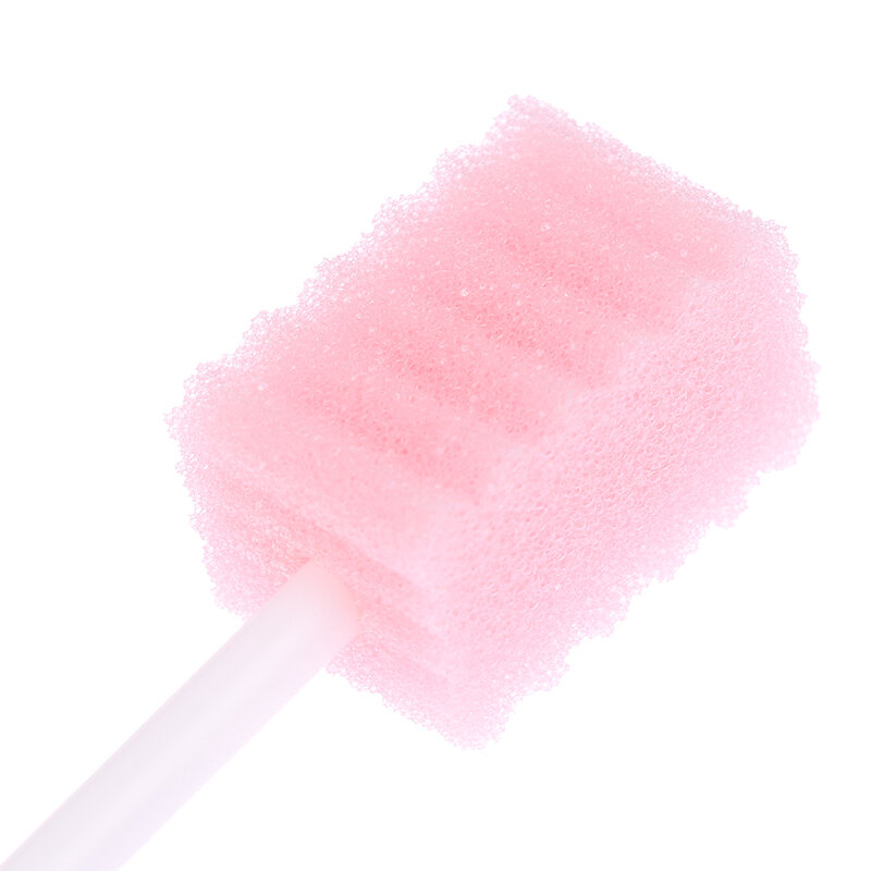 10 buah sikat spons kecil kapas spons perawatan mulut, membersihkan gigi sekali pakai