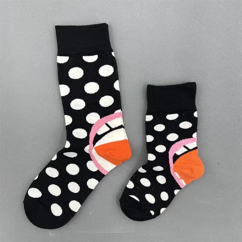 Happy Socks Christmas Family Socks Mom Children's Same Cotton Socks Baby Midtube Socks For Boys And Girls