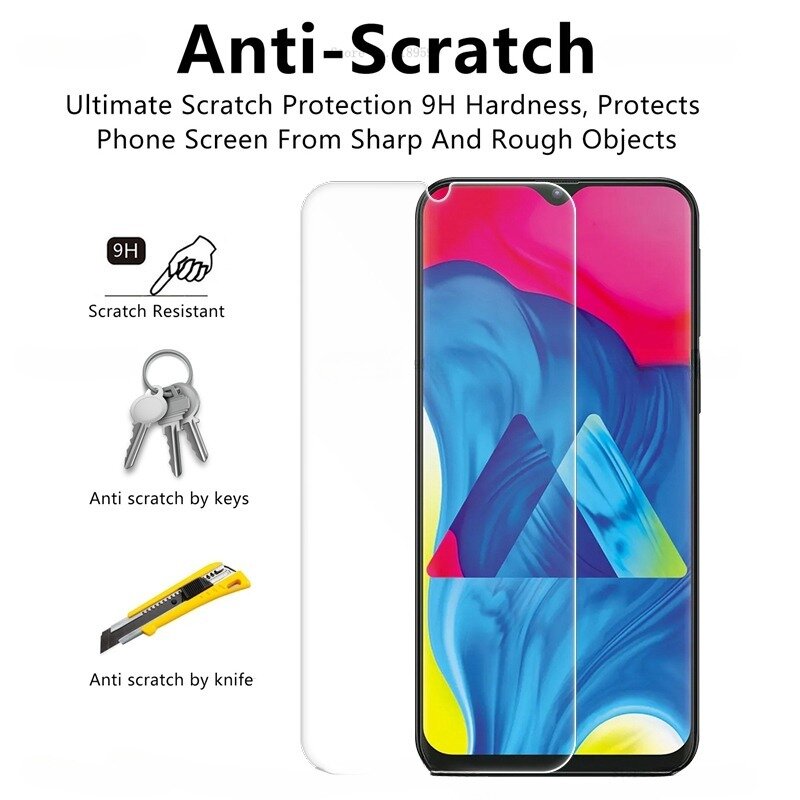 Verre de protection d'écran pour Samsung Galaxy, A10 A40 A60 A70 A90 A50 M10 M20 M30 2019, 2 pièces