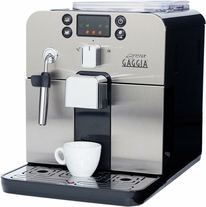 Gaggia Brera Super-Automatic Espresso Machine, Small, Black & Coffee Cleaning Tablets, Package may vary