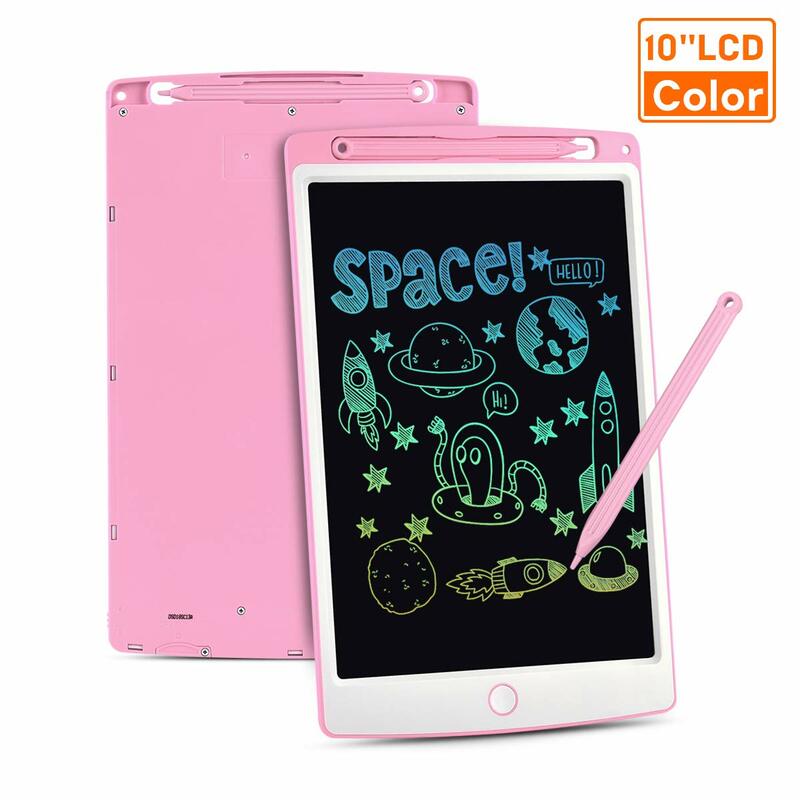 Tablet Tulis LCD Merah Muda 8.5/10/12/15 Inci Papan Gambar Anak Bantalan Tulisan Tangan Warna-warni Hadiah untuk Anak Perempuan