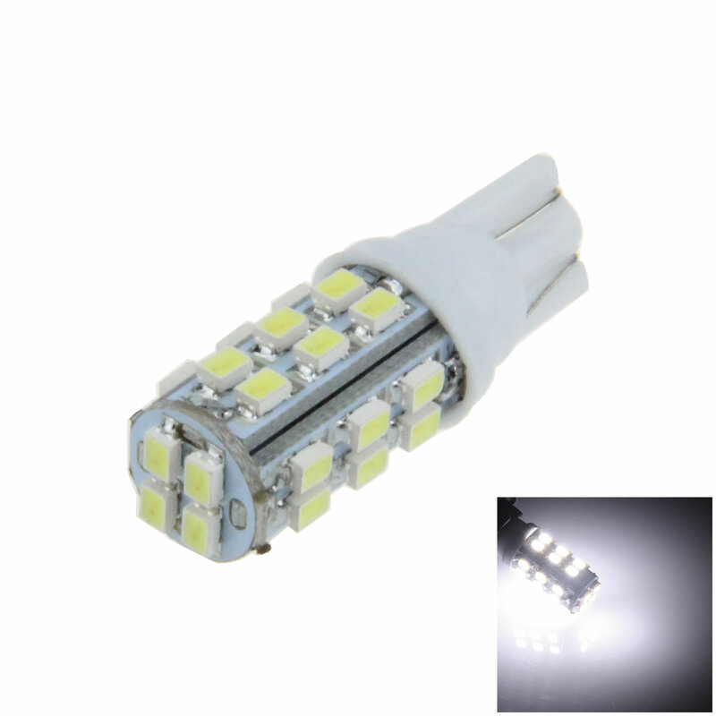 1x White RV T10 W5W Corner Light Reading Bulb 28 Emitters 1206 SMD LED 464 555 558 A048