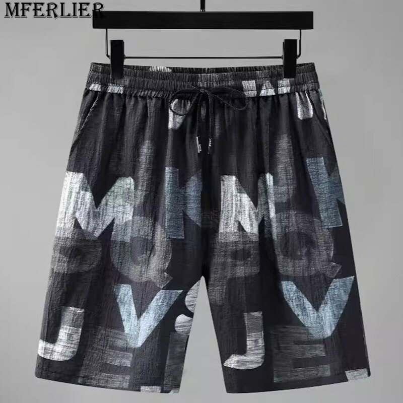 Pantalones cortos de playa para hombre, Shorts de verano a la moda, informales con letras y grafiti, talla grande 10XL
