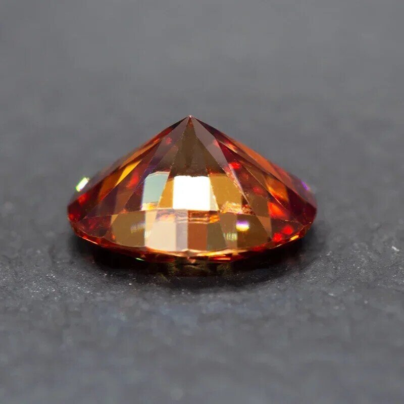 Moissanite batu Oval potong semangka warna merah Lab dibuat batu permata berlian bahan pembuat perhiasan dengan sertifikat GRA