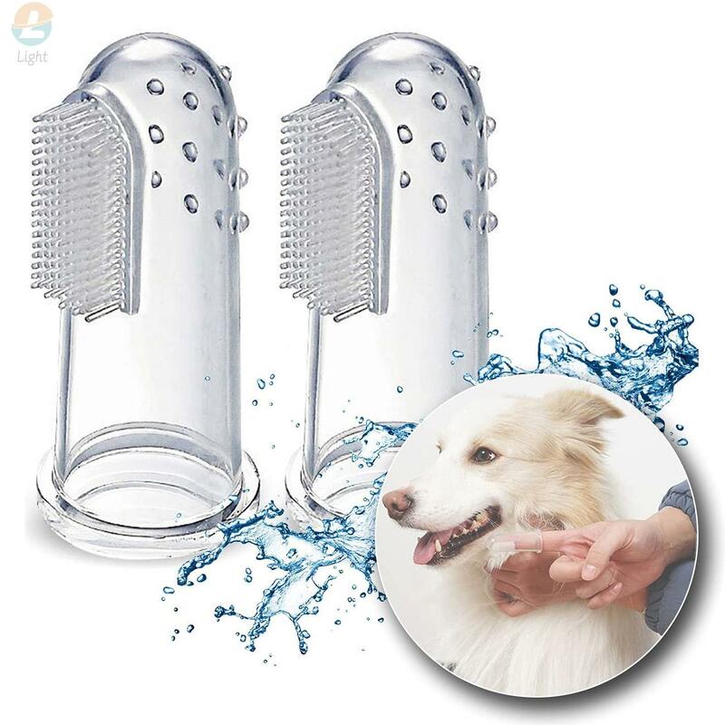 Dog Toothbrush Super Soft Bristles Finger brush Dental Care For Puppies Cats Small Pets Easy Teeth Cleaning Bad Breath Tartar