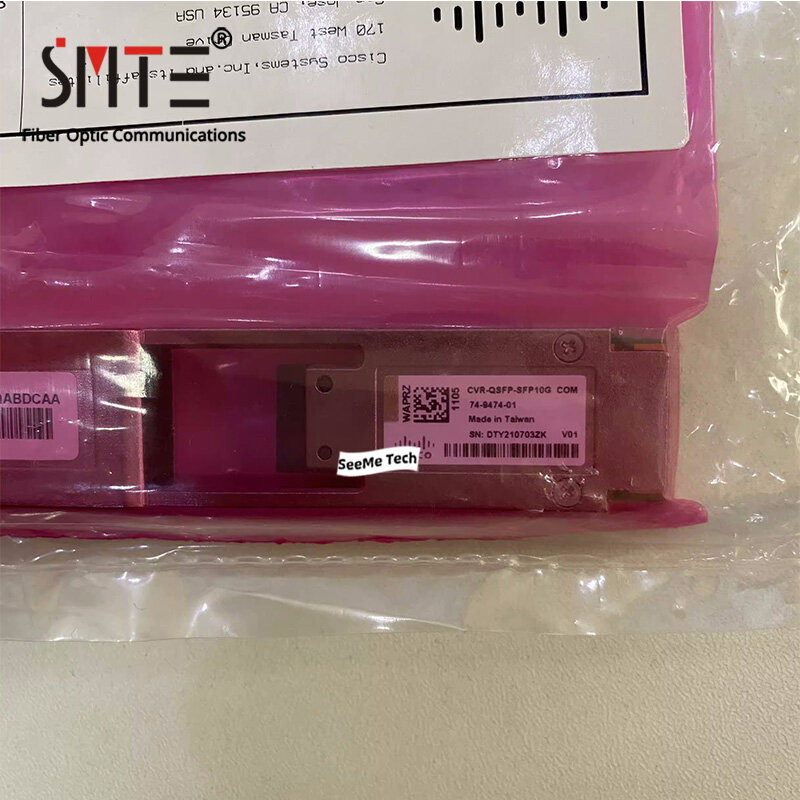 Module de conversion de port optique Gigabit, fibre optique Tech Transcsec Original CVR-QSFP-SFP10G = 10