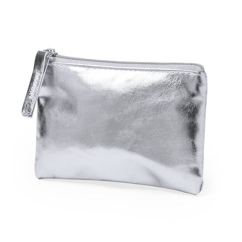 Nuovo argento oro PU portamonete in pelle portafoglio semplice moda impermeabile portamonete portacarte portatile portachiavi portamonete auricolare