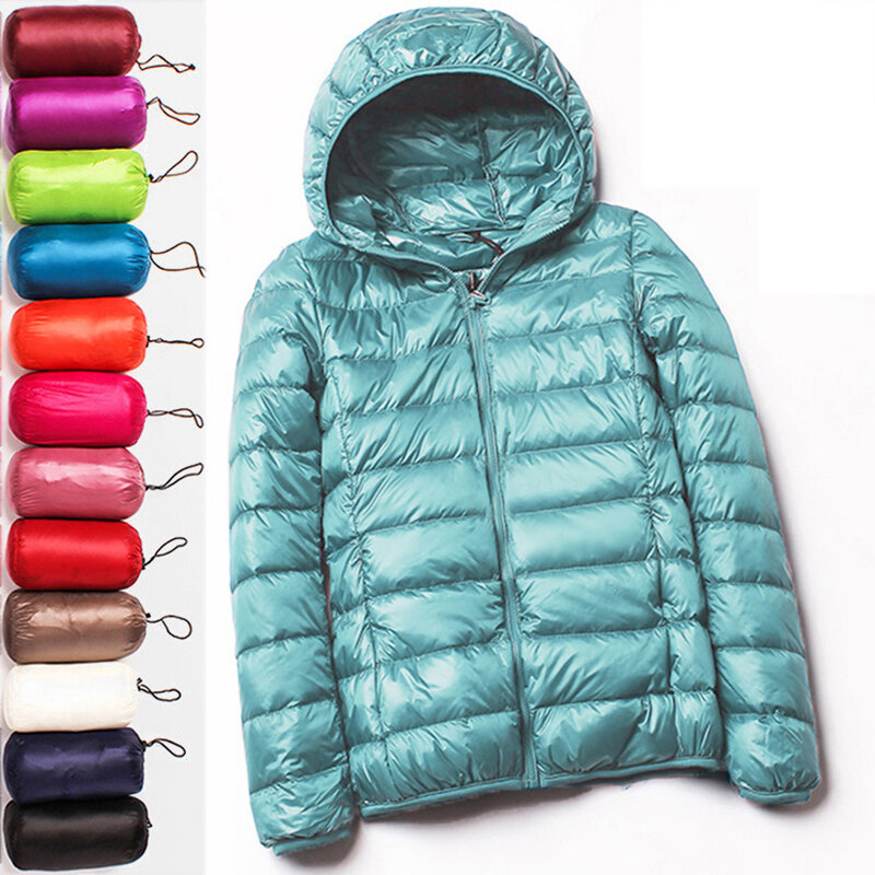Manteau en duvet de canard ultra léger pour femme, coupe-vent, vestes, printemps, automne, hiver