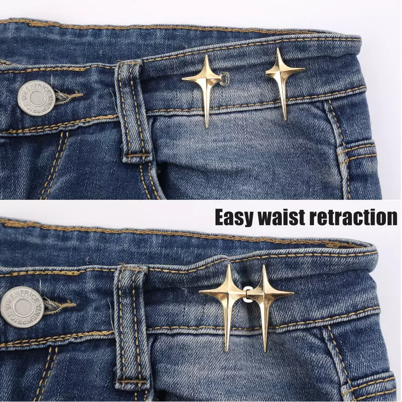 1/4 набор металлических кнопок для джинсов со звездами, Съемный зажим для брюк, регулируемый зажим для талии, зажим для одежды, инструменты для шитья