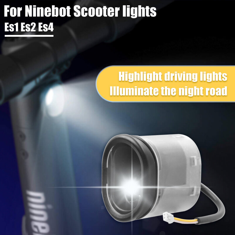 Faro delantero Led impermeable para Ninebot Es1 Es2 Es4 MAX G30 G30D, accesorios de luces de conducción nocturna para Scooter Eléctrico