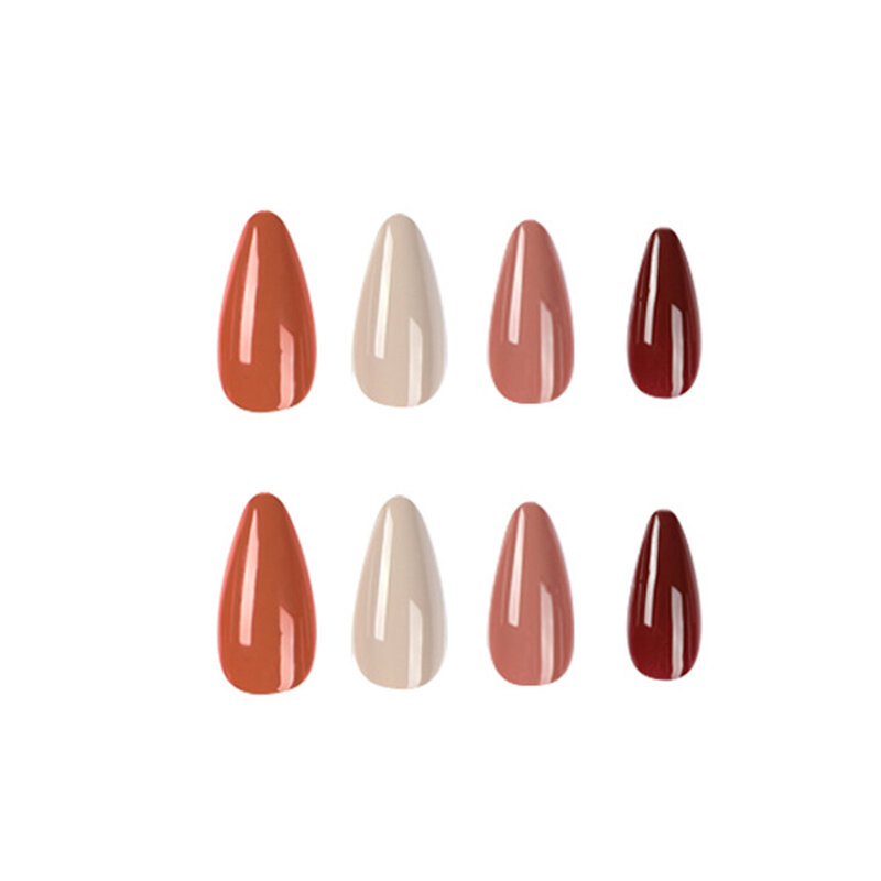 Colorful False Nail for Women Solid Color Contrast No Fading Resin False Nail for Nail Extension Suit Matching