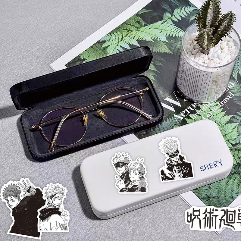 10/30/65pcs Black White Jujutsu Kaisen Anime Stickers Itadori Yuji Satoru Gojo Decals Laptop Phone Car Cool Waterproof Sticker