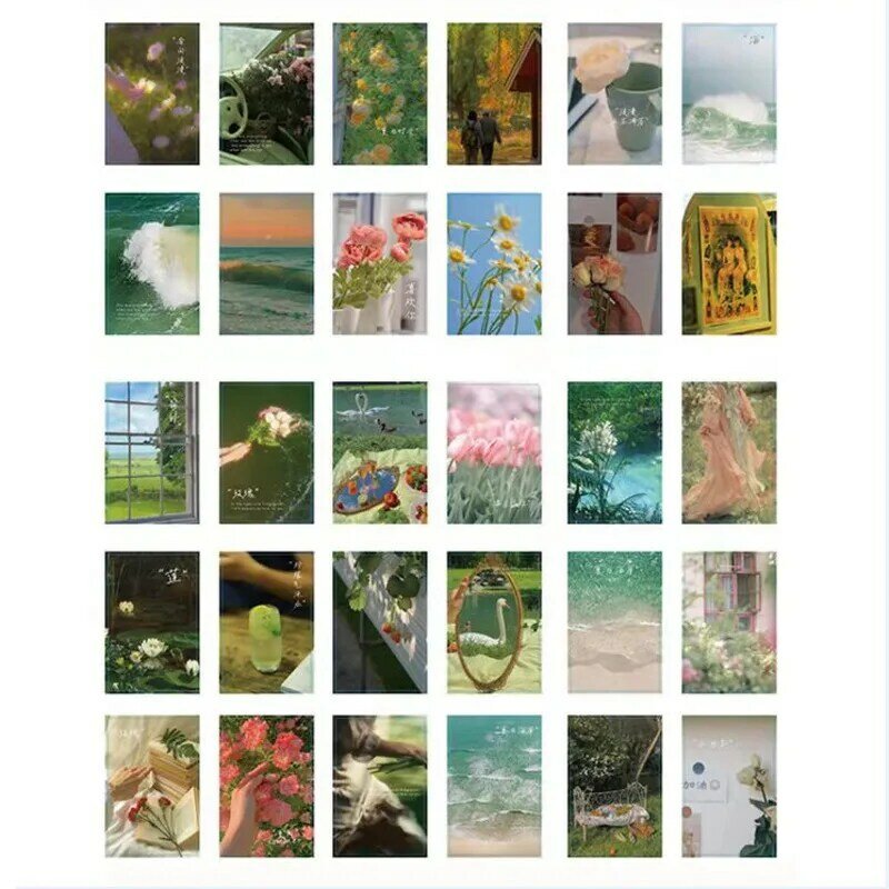 Carte postale artistique Ins Blue Sky sunrise, décor mural de fond, carte décorative esthétique, accessoires Photo, carte de vœux, 30 feuilles