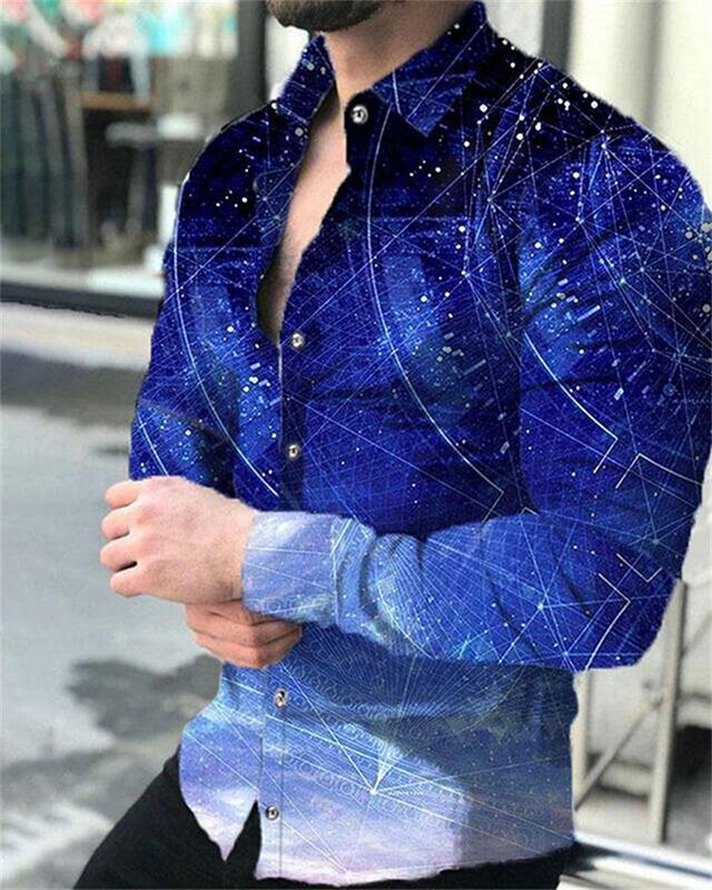Vertigo-男性用3Dプリントシャツ,ハワイアンスタイル,長袖トップ,ビーチ用,流行の服