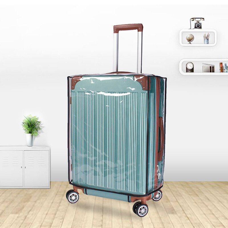 Полностью прозрачный защитный чехол для багажа, утолщенный защитный чехол для чемодана, ПВХ чехол для чемодана, чехол для чемодана на колесиках