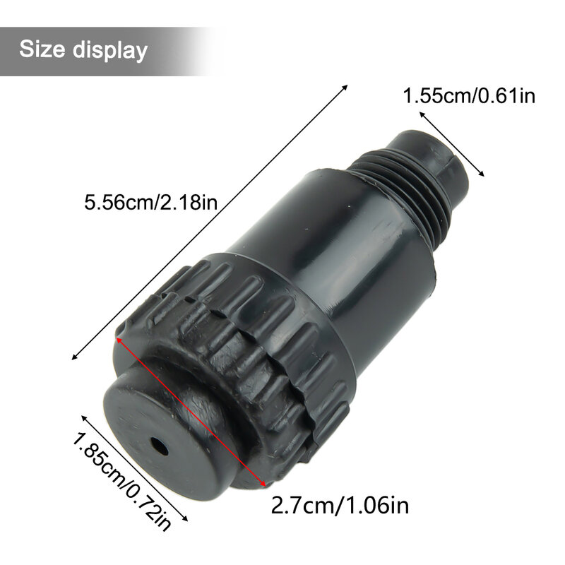 Accessori tappo dell'olio tappo dell'olio pompa del compressore d'aria da 15.5mm asta di respirazione nera foro filettato maschio diametro interno 9mm