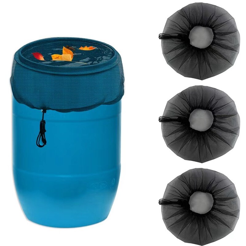 Rain Barrel With Drawstring Rain Collection Barrels Netting Screen To Keep Leaves And Debris Out