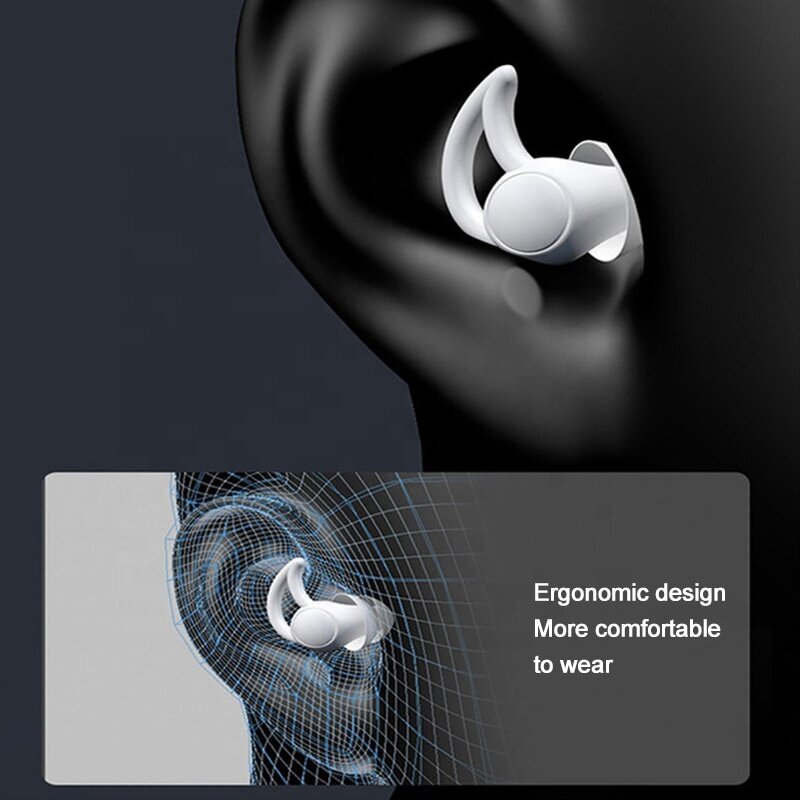 Soft Silicone Sleeping Ear Plugs Isolamento acústico Proteção de ouvido Anti-Noise Plug Sleep Noise Reduction Nadar Tampões à prova d'água