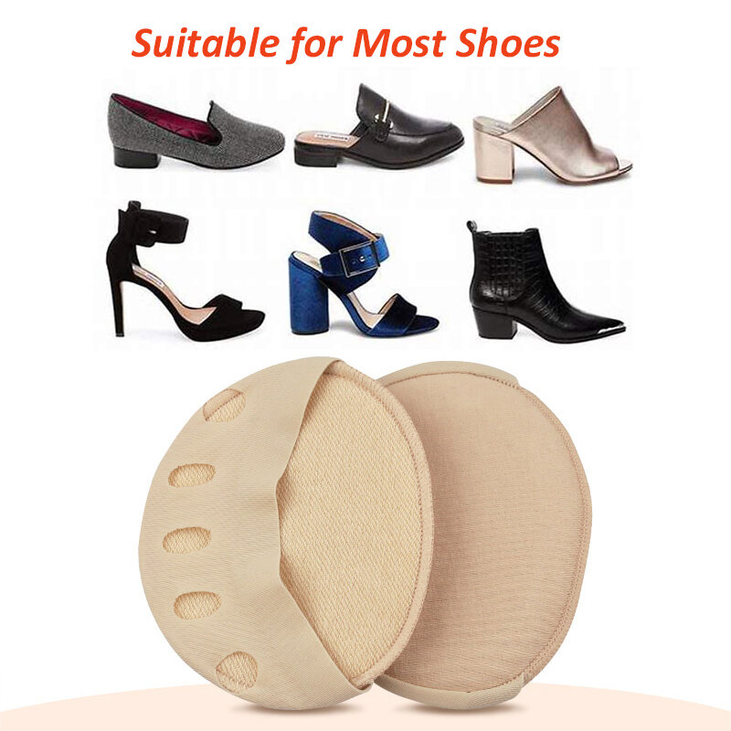 Pexmen 2/4Pcs Five Toes Forefoot Pads Women High Heels Half Insoles Metatarsal Cushions Ball of Foot Care Cushion Pads