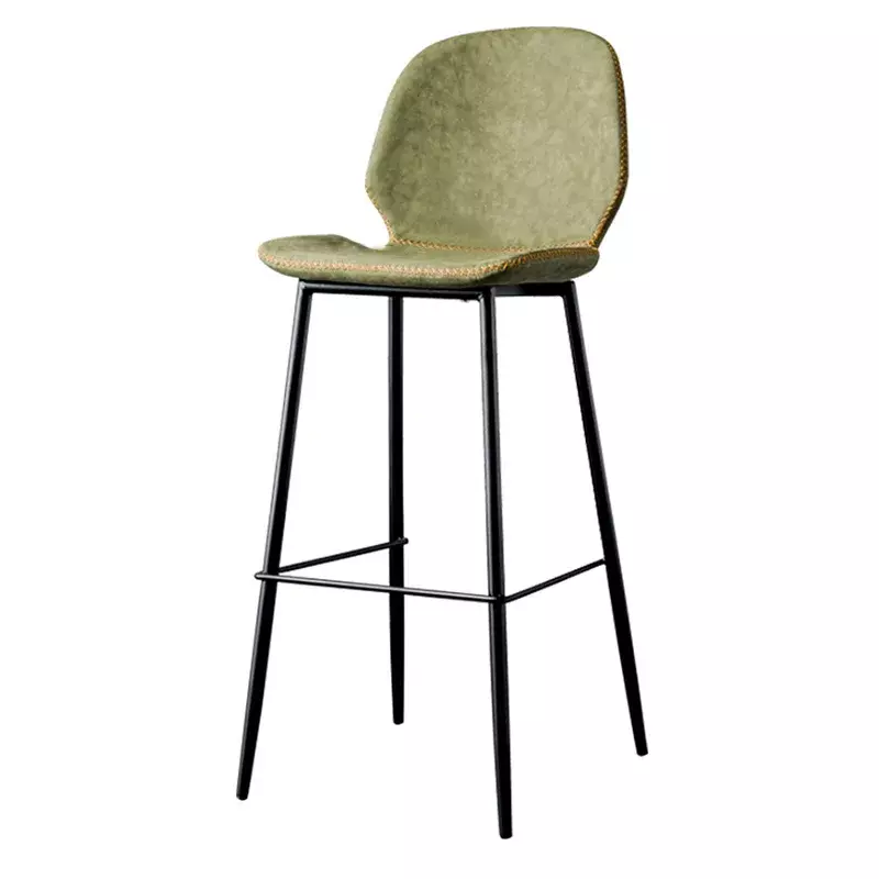 Silla alta de hierro estilo nórdico con respaldo, sillón sencillo de estilo moderno para negocios, bar y cafetería, DD9007-600customization