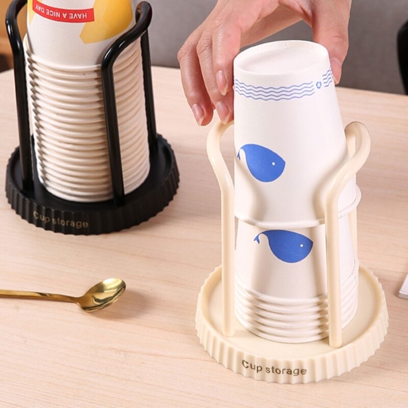 Kitchen Paper Cup Holder Disposables Cups Picker Multifunctional Desktop Cup Storage Rack Household Coffee Cup Holder for Home