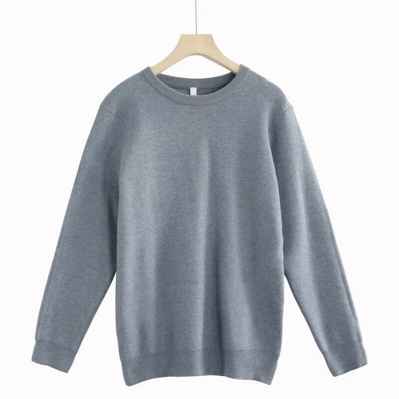 MRMT 2024 Brand New Men's Crew Neck Sweater Thin Section Casual Slim Base Long Sleeve Sweater