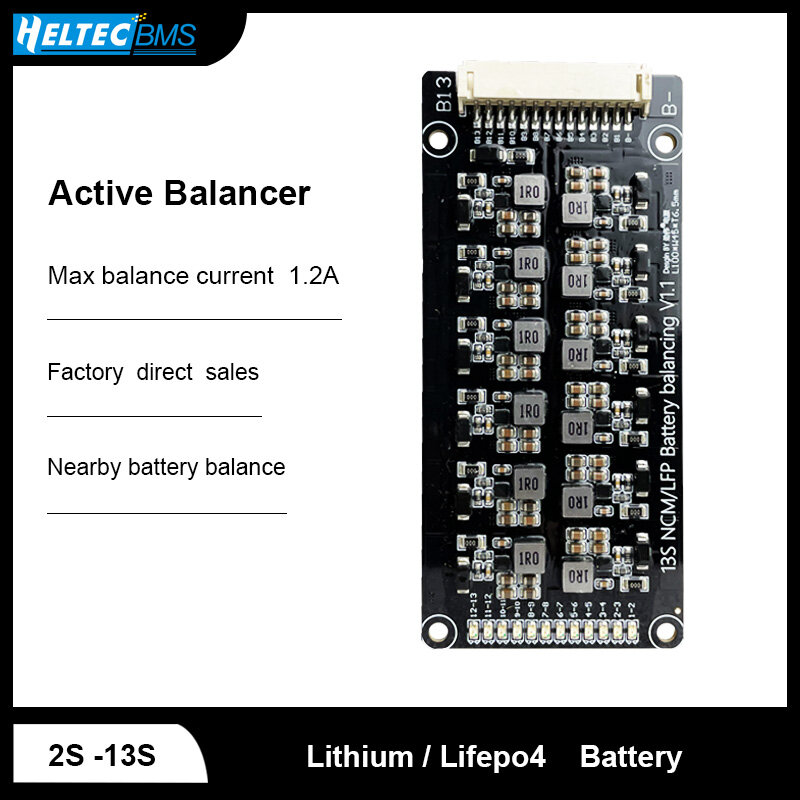 Commercio all'ingrosso 1.2A Balance Li-ion Lifepo4 batteria equalizzatore attivo bilanciatore trasferimento di energia BMS 3S 4s 6S 8S 10S 13S 14S 16S 17S