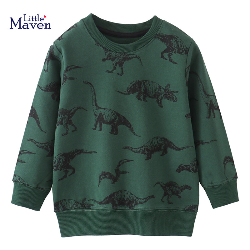 Kleine Maven Kinder Kleidung Baby Jungen Kinder kleidung Frühling neue Herbst Cartoon Dinosaurier Kleinkinder Sweatshirts